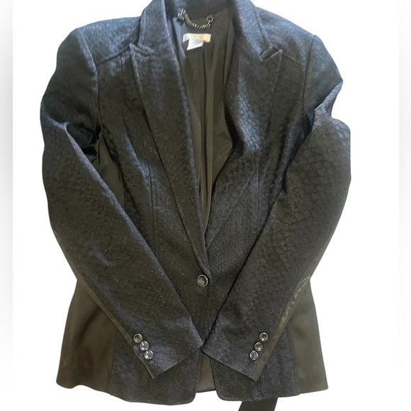 Cache Women’s Textured Black Blazer Size 8 - Picture 9 of 14